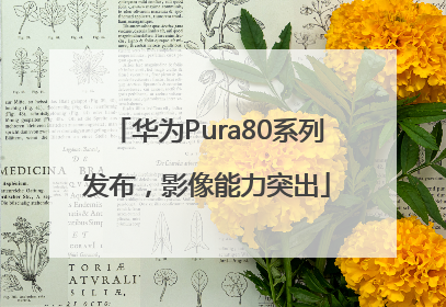 华为Pura80系列发布，影像能力突出