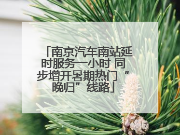 南京汽车南站延时服务一小时 同步增开暑期热门“晚归”线路