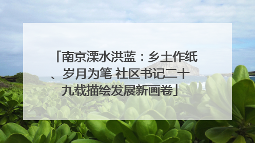 南京溧水洪蓝：乡土作纸、岁月为笔 社区书记二十九载描绘发展新画卷