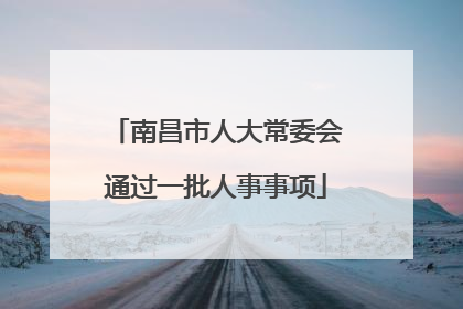 南昌市人大常委会通过一批人事事项