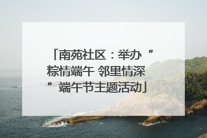 南苑社区：举办“粽情端午 邻里情深”端午节主题活动