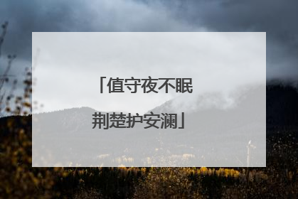 值守夜不眠 荆楚护安澜