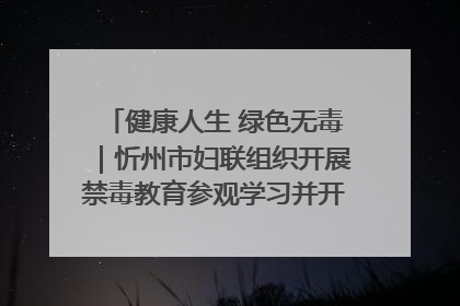 健康人生 绿色无毒｜忻州市妇联组织开展禁毒教育参观学习并开展主题党日活动