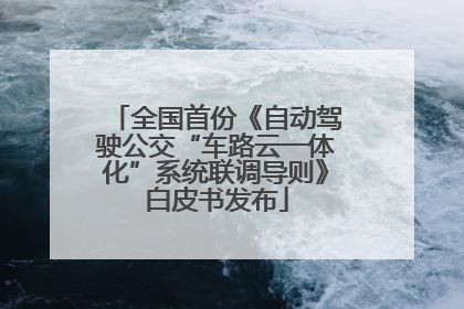 全国首份《自动驾驶公交“车路云一体化”系统联调导则》白皮书发布