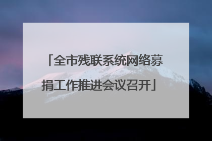 全市残联系统网络募捐工作推进会议召开