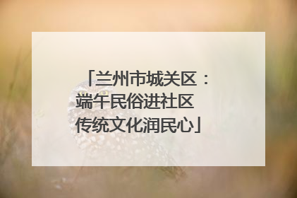 兰州市城关区：端午民俗进社区 传统文化润民心