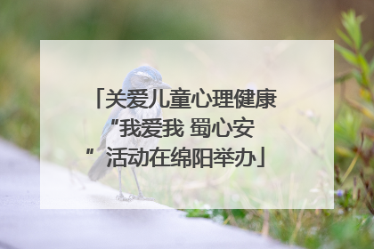 关爱儿童心理健康 “我爱我 蜀心安”活动在绵阳举办