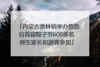 内蒙古美林镇举办悠悠谷首届粽子节600多名师生家长和游客参加