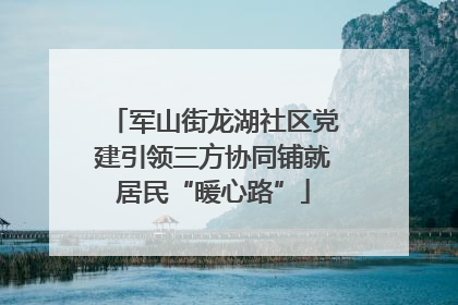 军山街龙湖社区党建引领三方协同铺就居民“暖心路”