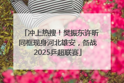 冲上热搜！樊振东许昕同框现身河北雄安，备战2025乒超联赛