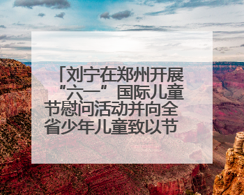 刘宁在郑州开展“六一”国际儿童节慰问活动并向全省少年儿童致以节日祝福