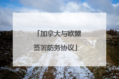 加拿大与欧盟签署防务协议