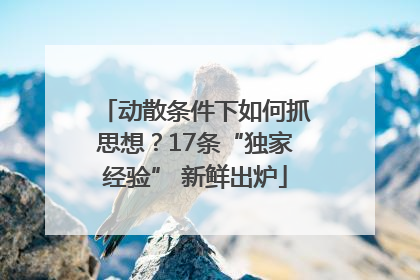 动散条件下如何抓思想？17条“独家经验” 新鲜出炉