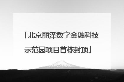 北京丽泽数字金融科技示范园项目首栋封顶