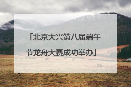 北京大兴第八届端午节龙舟大赛成功举办