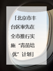 北京市丰台区率先在全市推行实施“青苗培优”计划