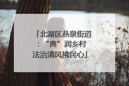 北湖区燕泉街道：“典”润乡村 法治清风拂民心