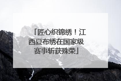 匠心织锦绣！江西夏布绣在国家级赛事斩获殊荣