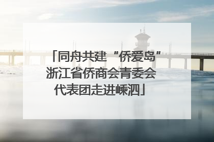 同舟共建“侨爱岛” 浙江省侨商会青委会代表团走进嵊泗