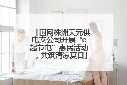 国网株洲天元供电支公司开展“e起节电”惠民活动，共筑清凉夏日
