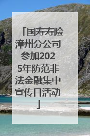 国寿寿险漳州分公司参加2025年防范非法金融集中宣传日活动