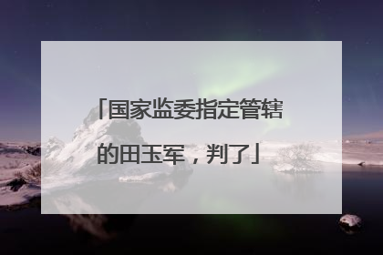 国家监委指定管辖的田玉军，判了