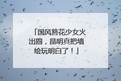 国风簪花少女火出圈，昆明真把墙绘玩明白了！