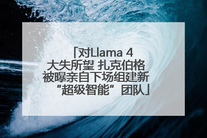 对Llama 4大失所望 扎克伯格被曝亲自下场组建新“超级智能”团队