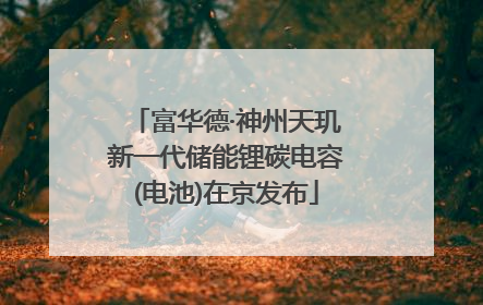 富华德·神州天玑新一代储能锂碳电容(电池)在京发布