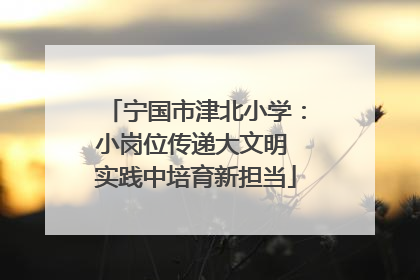 宁国市津北小学：小岗位传递大文明 实践中培育新担当