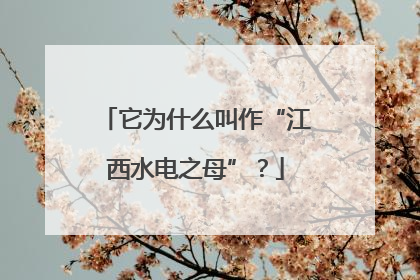 它为什么叫作“江西水电之母”？