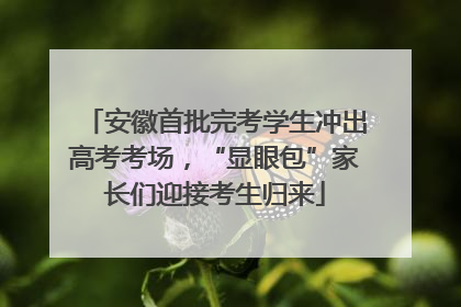 安徽首批完考学生冲出高考考场，“显眼包”家长们迎接考生归来