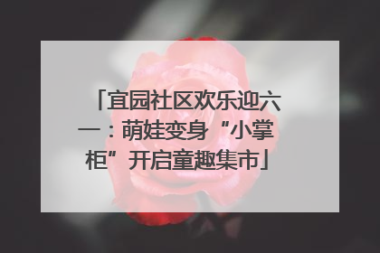 宜园社区欢乐迎六一：萌娃变身“小掌柜”开启童趣集市