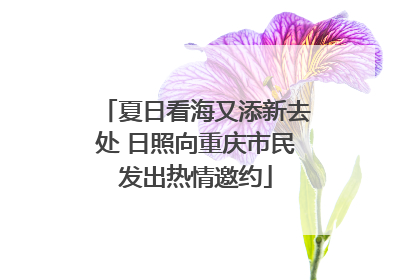 夏日看海又添新去处 日照向重庆市民发出热情邀约