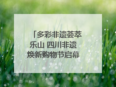 多彩非遗荟萃乐山 四川非遗焕新购物节启幕｜镜观四川