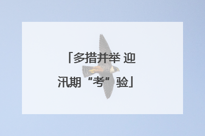 多措并举 迎汛期“考”验