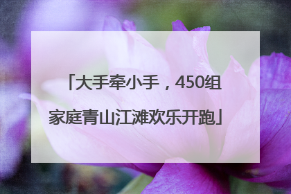 大手牵小手，450组家庭青山江滩欢乐开跑