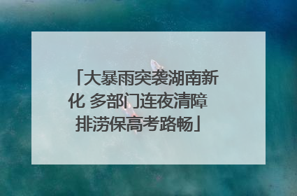 大暴雨突袭湖南新化 多部门连夜清障排涝保高考路畅