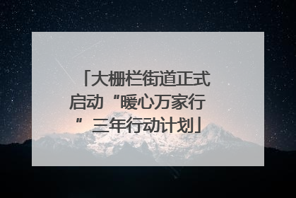 大栅栏街道正式启动“暖心万家行”三年行动计划