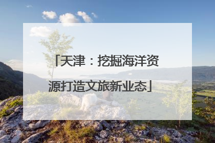 天津：挖掘海洋资源打造文旅新业态