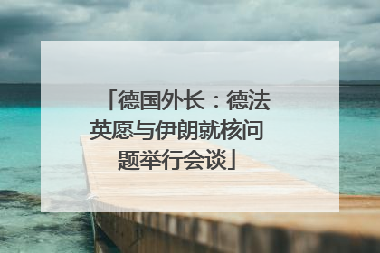 德国外长：德法英愿与伊朗就核问题举行会谈