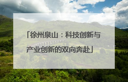 徐州泉山：科技创新与产业创新的双向奔赴