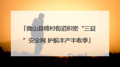 微山县傅村街道织密“三夏”安全网 护航丰产丰收季