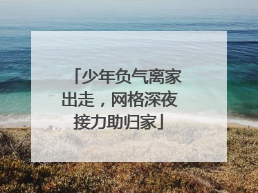 少年负气离家出走，网格深夜接力助归家