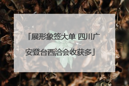 展形象签大单 四川广安登台西洽会收获多