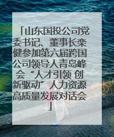山东国投公司党委书记、董事长栾健参加第六届跨国公司领导人青岛峰会“人才引领 创新驱动”人力资源高质量发展对话会
