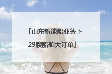 山东新能船业签下29艘船舶大订单