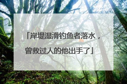 岸堤湿滑钓鱼者落水，曾救过人的他出手了