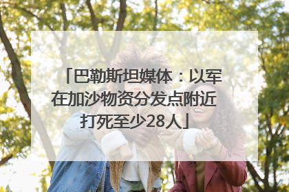巴勒斯坦媒体：以军在加沙物资分发点附近打死至少28人