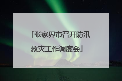 张家界市召开防汛救灾工作调度会